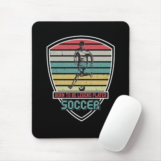 Geboren, um Legende-Player-Fußball zu sein Mousepad (Mit Mouse)