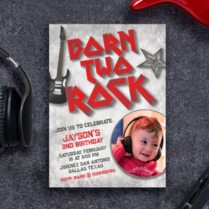 Geboren, um mit Bild zu rocken Einladung