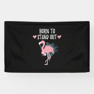 Geboren, um Niedliche Flamingo Liebhaber Phantasti Banner