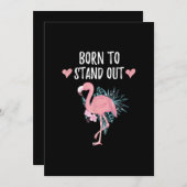 Geboren, um Niedliche Flamingo Liebhaber Phantasti Save The Date (Vorne/Hinten)