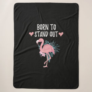 Geboren, um Niedliche Flamingo Liebhaber Phantasti Sherpadecke
