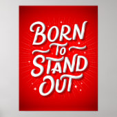 Geboren, um Poster auszustellen (18x24) (Vorne)