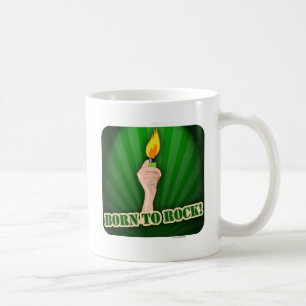 Geboren um Rock Lighter Konzert Cartoon Design Kaffeetasse
