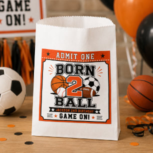 Geboren um Sport zu treiben Sports Boy 2. Geburtst Geschenktütchen
