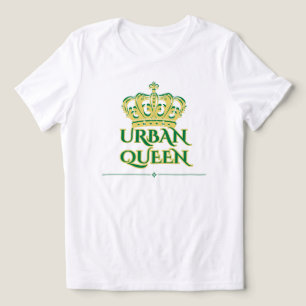 GEBOREN, UM STÄDTISCHE KÖNIGIN Frauen Weiß Grün zu Tri-Blend Shirt