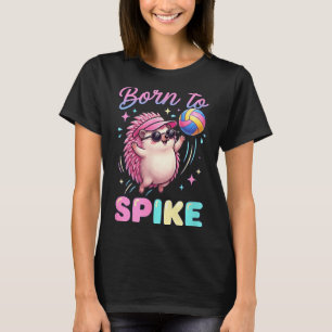 Geboren um süße Igel-Strand-Volleyball zu skaten T-Shirt