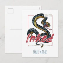 Geboren, um Tattoo Design Vintag Schlange