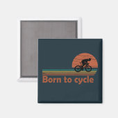 geboren um vintage zu radeln magnet (Vorderseite/Rückseite)