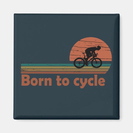 geboren um vintage zu radeln magnet (Vorne)