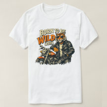Geboren, um wild...lustig Tiger-Motorrad-Grafik zu