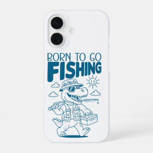 Geboren um zu fischen - Cooler Fish Dino T-Rex Lie iPhone 16 Hülle