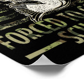 Geboren, um zu fischen gezwungen, in die Camouflag Poster (Ecke)