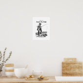 Geboren um zu fischen poster (Küche)