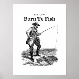 Geboren um zu fischen poster