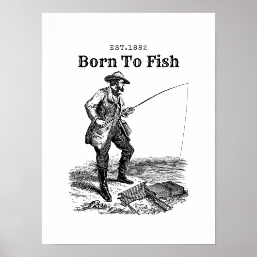 Geboren um zu fischen poster (Vorne)