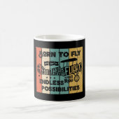 Geboren um zu fliegen kaffeetasse (Mittel)