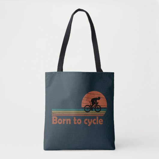 Geboren um zu Radfahren - MTB Mountainbike lustige Tasche (Vorderseite)