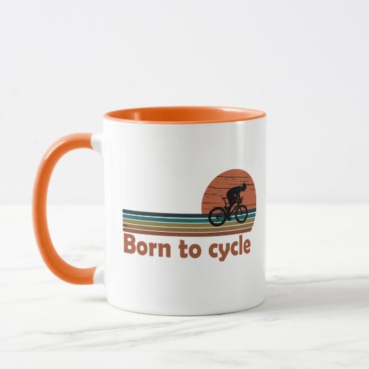 Geboren um zu Radfahren - MTB Mountainbike lustige Tasse (Links)