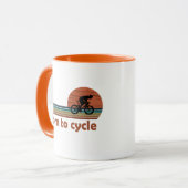 Geboren um zu Radfahren - MTB Mountainbike lustige Tasse (Vorderseite Links)