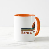 Geboren um zu Radfahren - MTB Mountainbike lustige Tasse (VorderseiteRechts)