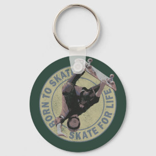 geboren um zu skaten skate fürs leben retro-skateb schlüsselanhänger