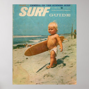 Geboren um zu surfen Süßer vintage Surfplakat Poster
