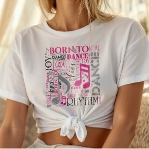 Geboren um zu tanzen Pink/Schwarz ID277 T-Shirt