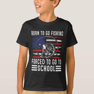 Geboren um zum Angeln zu gehen, gezwungen zur Schu T-Shirt