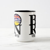 GEBOREN Vancouver (BC Flag) 15oz Zweifarbige Tasse (Mittel)