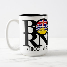 GEBOREN Vancouver (BC Flag) 15oz Zweifarbige Tasse