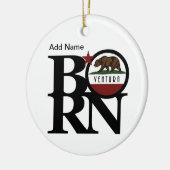GEBOREN Ventura, Kalifornien Keramik Ornament (Links)