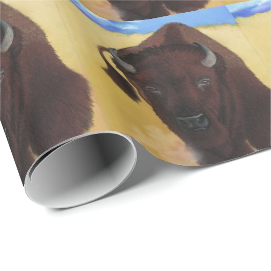Geboren vom Donner-Bison-Büffel Geschenkpapier (Rolleneckpunkt)