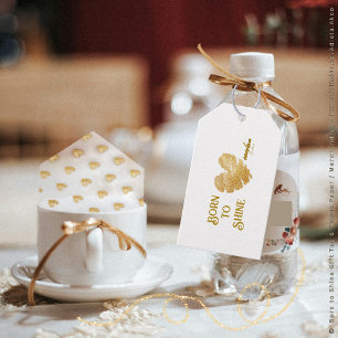 Geboren von Shine White Gift Tag von Poet Adiela A Geschenkanhänger