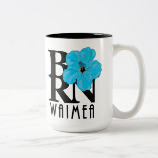 GEBOREN Waimea Blue Hibiskus 15oz Zweifarbige Tasse