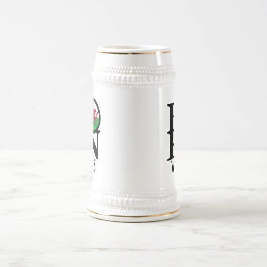 GEBOREN Wales Bierglas (Mittel)