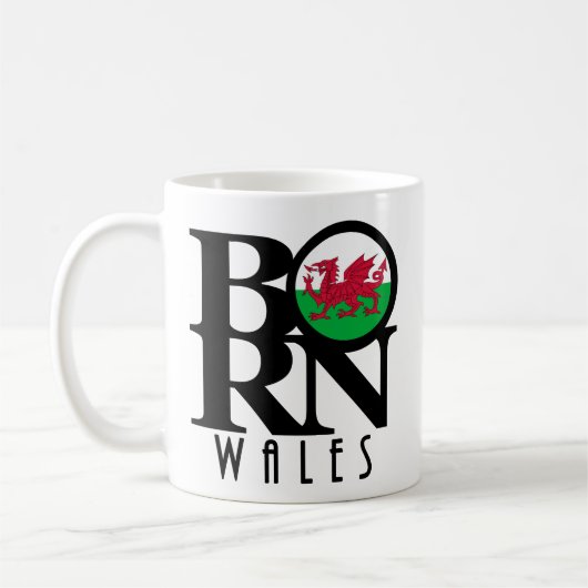 GEBOREN Wales Kaffeetasse (Links)