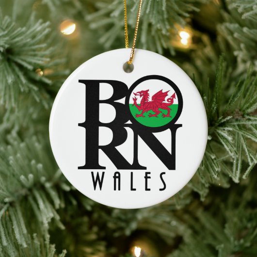 GEBOREN Wales Keramik Ornament (Baum)