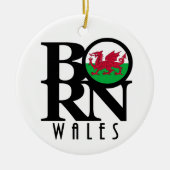 GEBOREN Wales Keramik Ornament (Vorne)