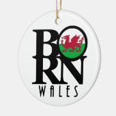 GEBOREN Wales Keramik Ornament (Links)