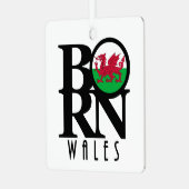 GEBOREN Wales Ornament Aus Metall (Vorderseite links)