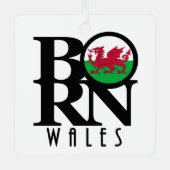 GEBOREN Wales Ornament Aus Metall (Vorderseite)