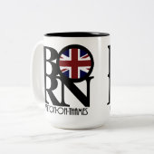 GEBOREN Walton-On-Thames 15oz Zweifarbige Tasse (Vorderseite Links)