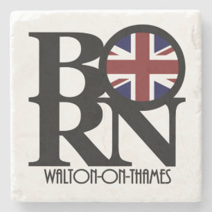 GEBOREN Walton-OnThames Steinuntersetzer