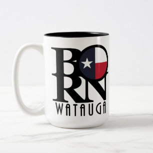 GEBOREN Watauga Texas 15oz Zweifarbige Tasse