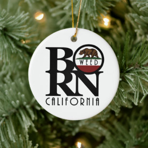 GEBOREN Weed California Keramik Ornament
