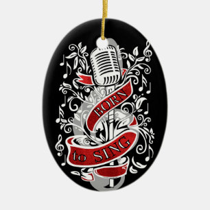 Geboren, Weihnachtsverzierungen zu singen Keramik Ornament