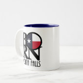 GEBOREN Wichita Falls Texas Zweifarbige Tasse (Vorderseite Links)