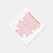 Geboren Wieder John 3:16 Serviette (Ecke)