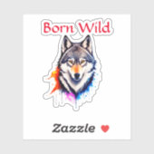 Geboren Wild Aufkleber (Blatt)