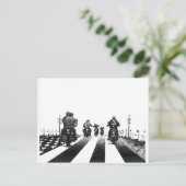 GEBOREN, WILD B&W ZU SEIN POSTKARTE (Stehend Vorderseite)